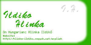ildiko hlinka business card