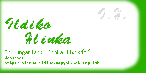 ildiko hlinka business card